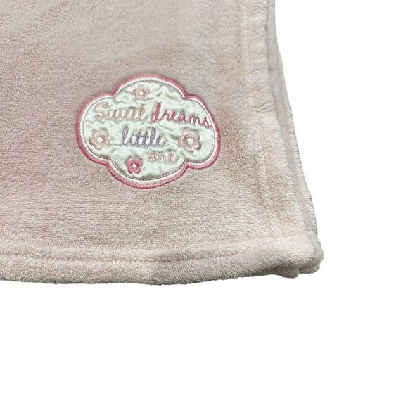 HTF Dollar General Pink Baby Blanket Lovey Sweet Dreams Little One Soft Flower - Picture 2 of 4